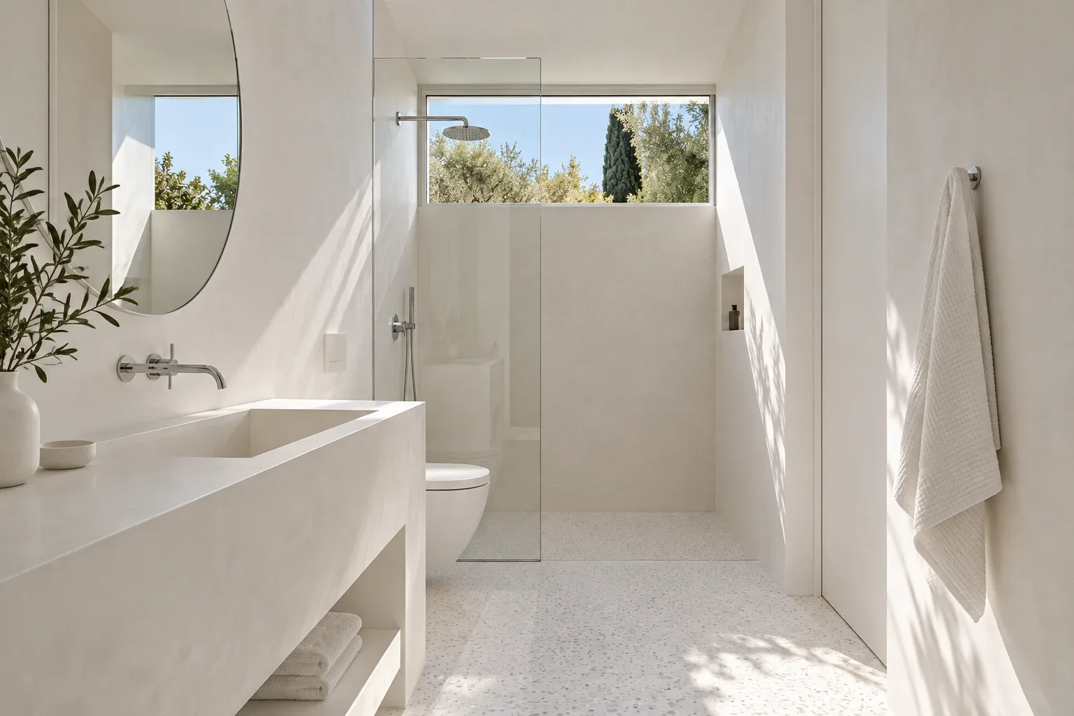 Baño de invitados — CASA ALBA conceptual visualization