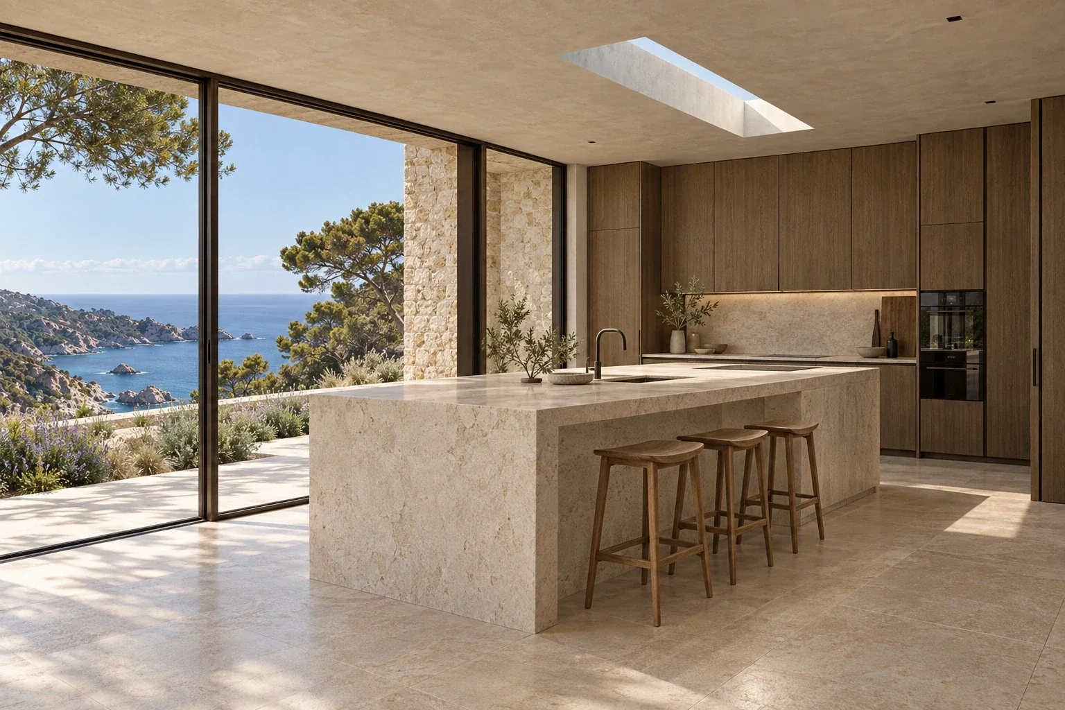 Kitchen — Casa Cava, AI-assisted conceptual visualization