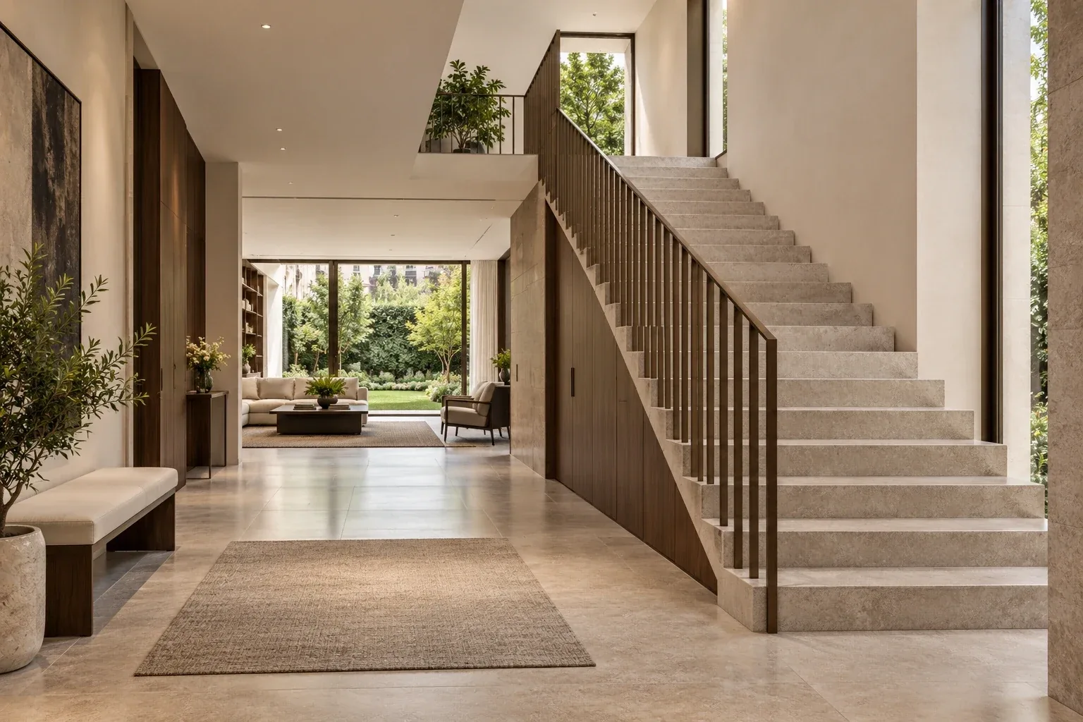 Entrance / stair — Casa Giardino conceptual visualization