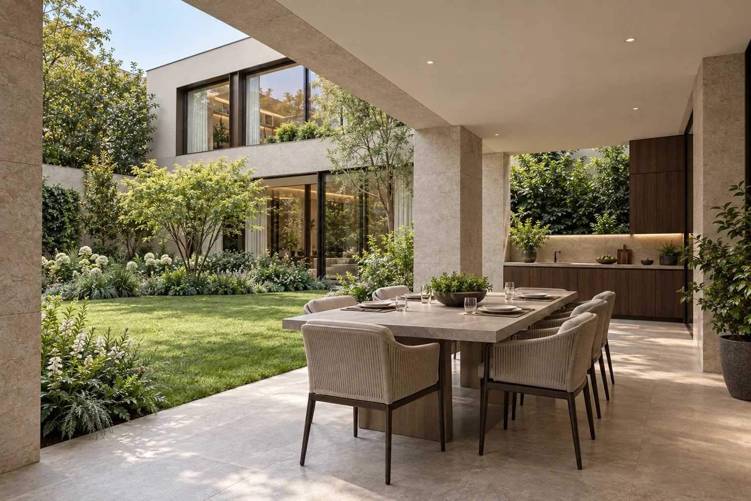 Garden loggia — Casa Giardino conceptual visualization