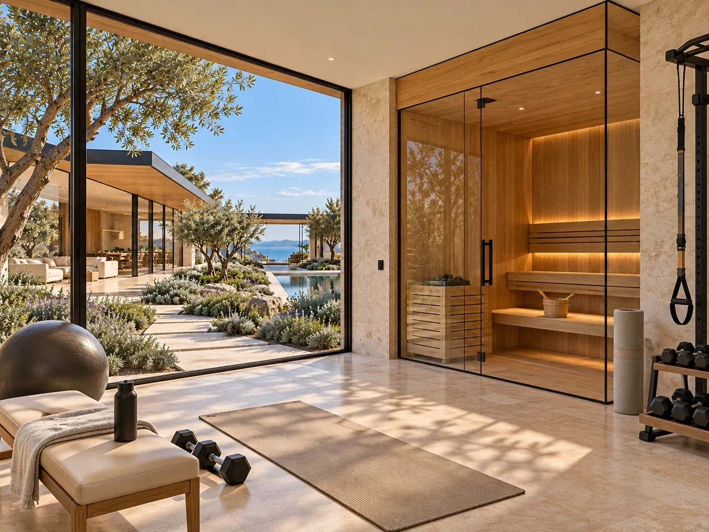 Wellness — Casa Levante, AI-assisted conceptual visualization