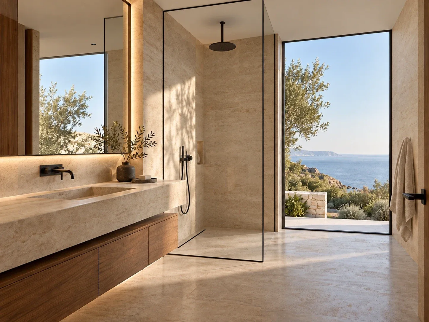 Guest bathroom — Casa Orizzonte conceptual study