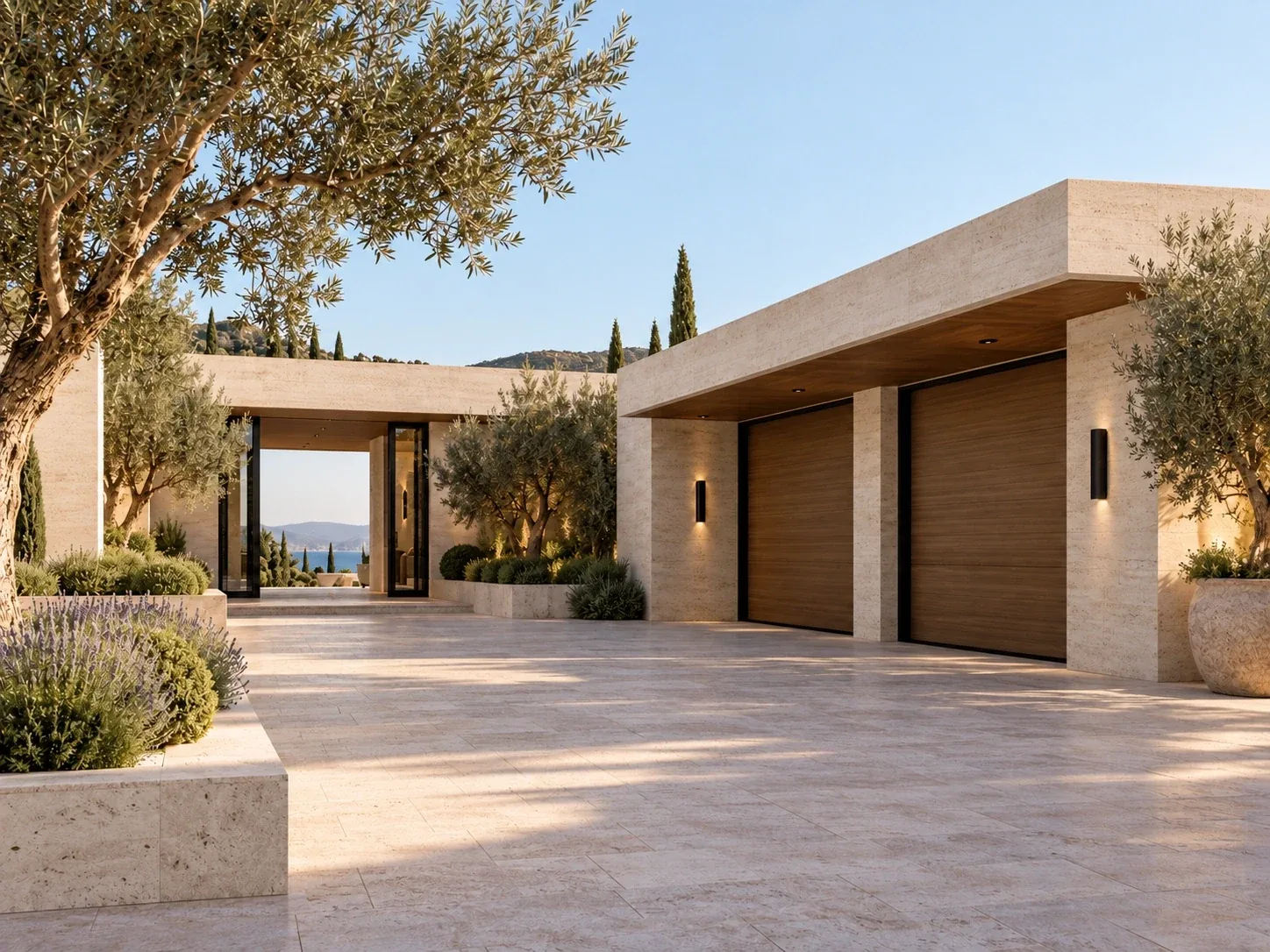 Garage / car court — Casa Orizzonte conceptual study