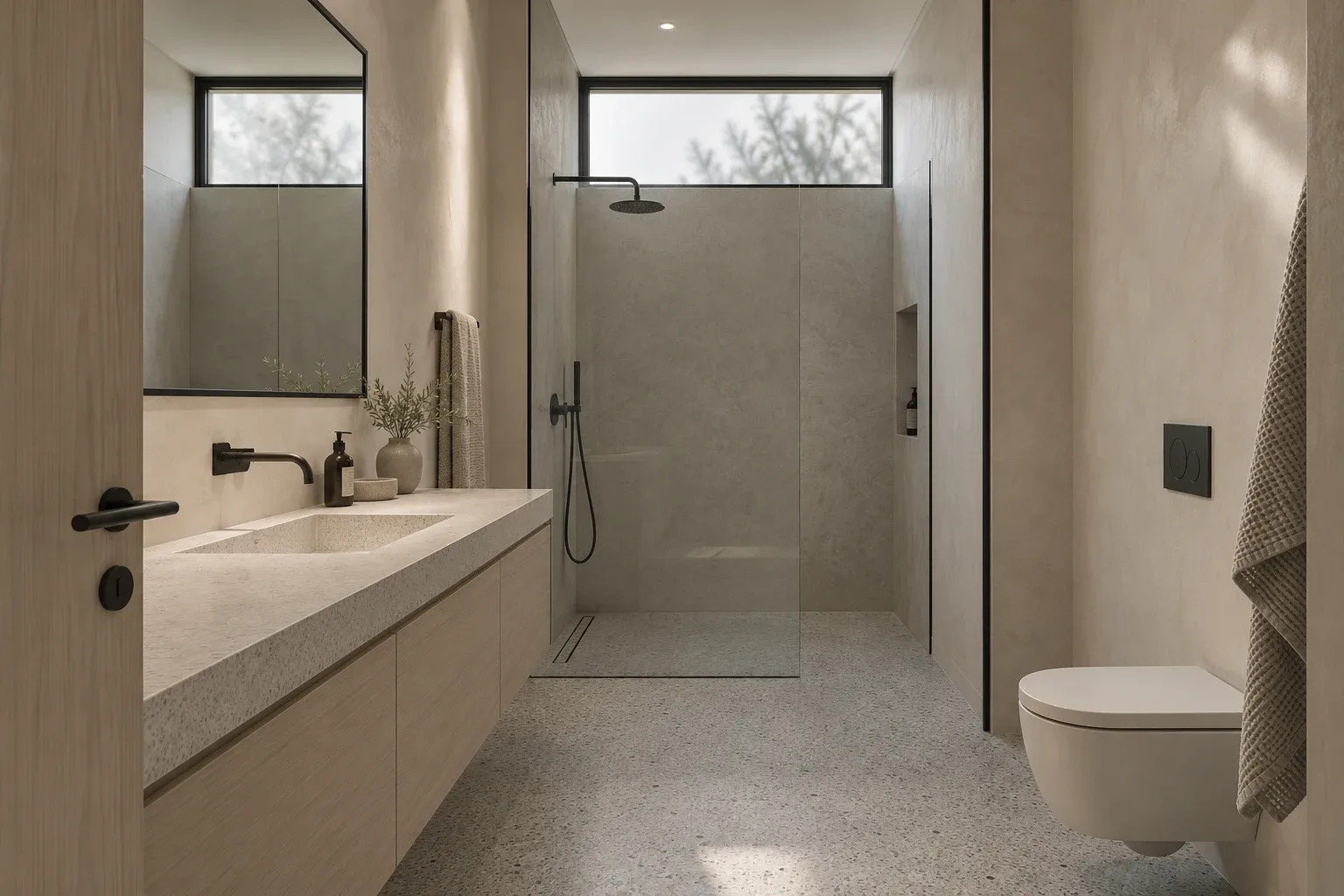 Guest bathroom — CORTE LUCE conceptual visualization