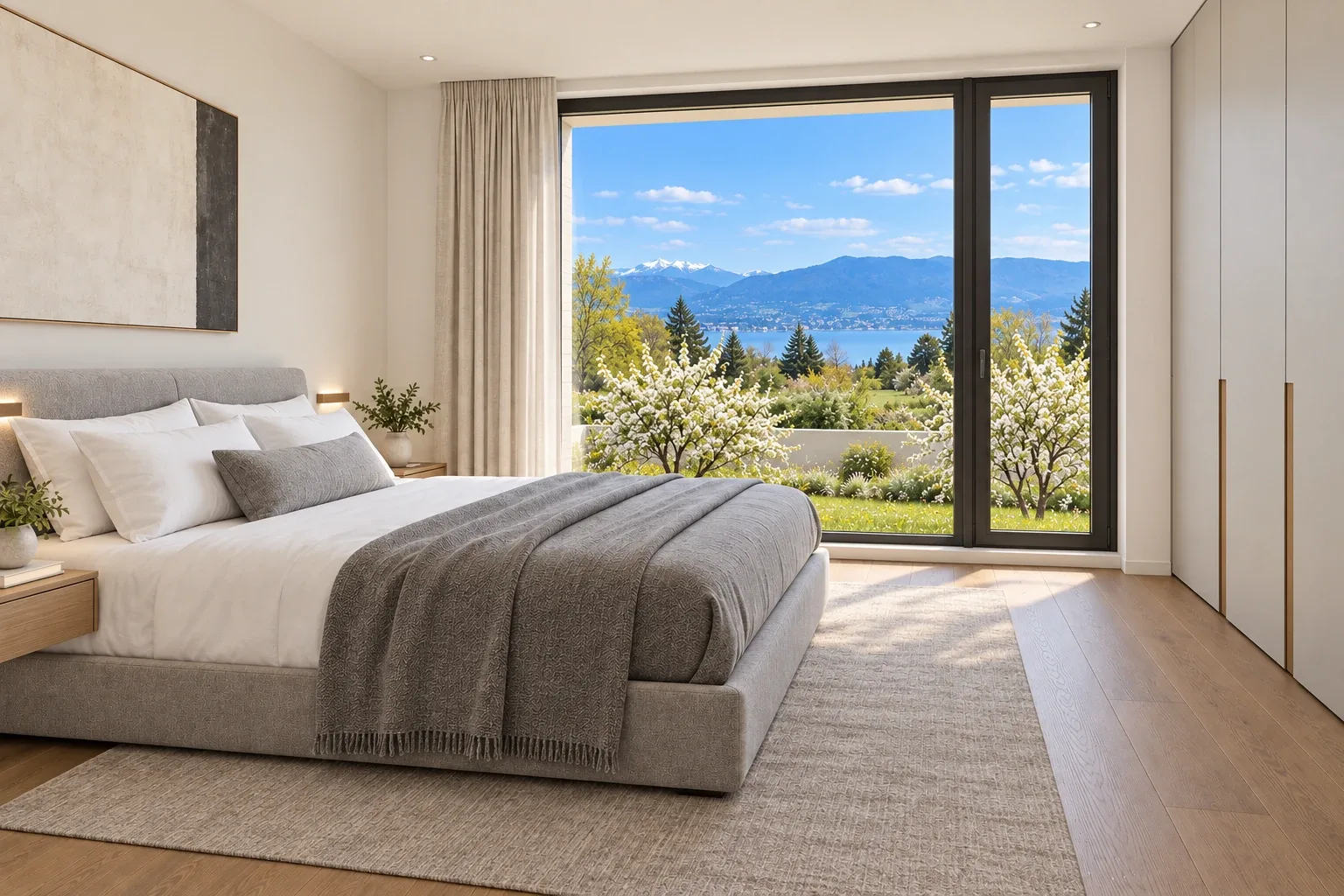 Typical home — primary bedroom — RÉSIDENCE DES CHAMPS conceptual visualization