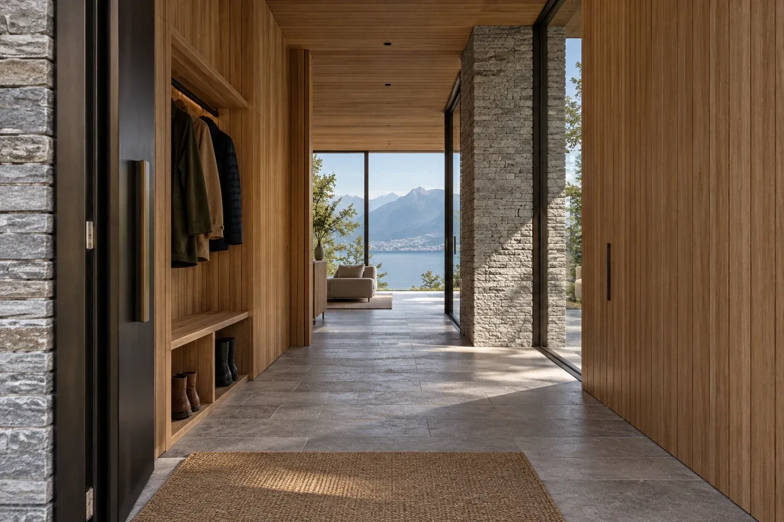 Entrance threshold — RIVE HAUTE conceptual visualization