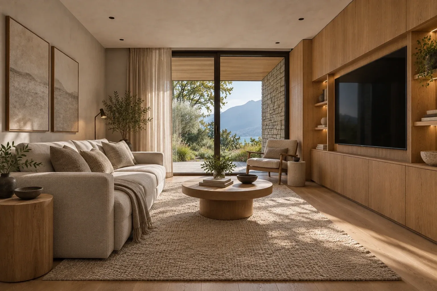 Flexible bedroom / family media room — RIVE HAUTE conceptual visualization