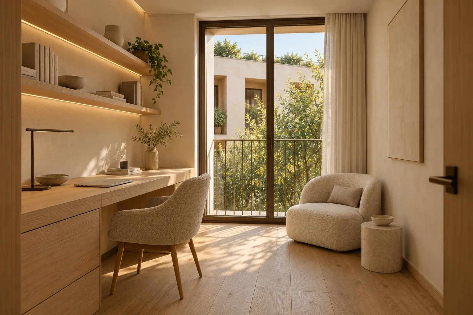Apartment A — study — RUA 07 conceptual visualization